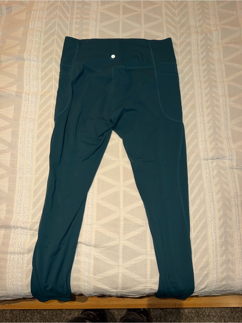 HALARA Teal High-Rise Athletic Leggings with Pocket 7/8 length XL